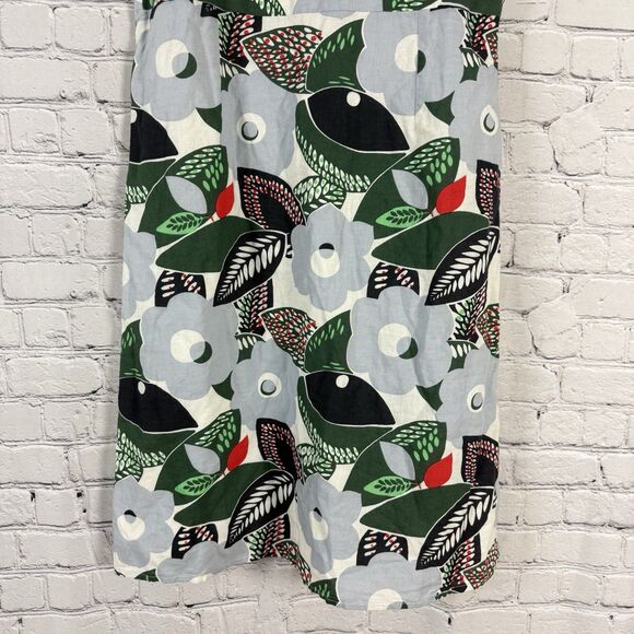 Boden Multicolor Floral Linen Mix Mini Dress Boho Casual Vacation - Picture 4 of 10